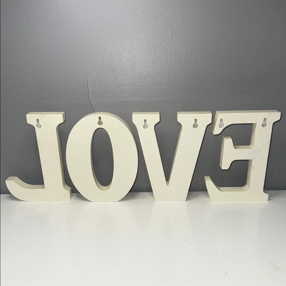 Source Unknown Cream LOVE Wall Decor